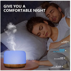 500ML USB Wood Grain Aroma Diffuser, Essential Oil Diffuser, Air Humidifier