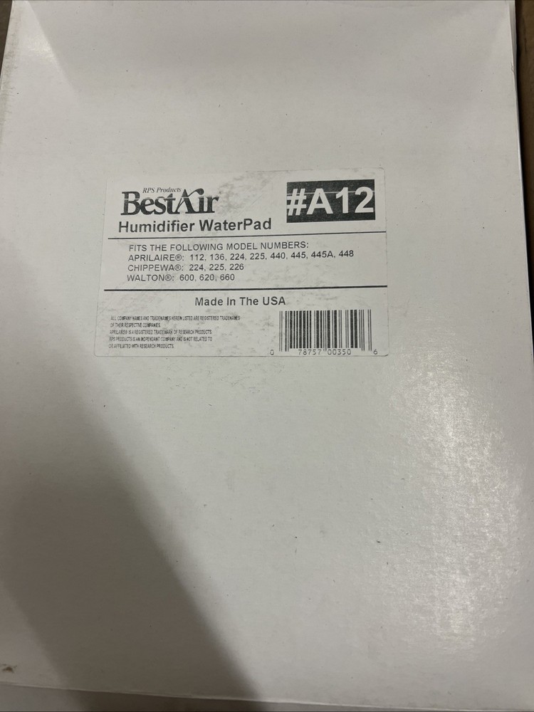 BestAir A12 Replacement Water Pad Specific Aprilaire Chippewa Walton Humidifier