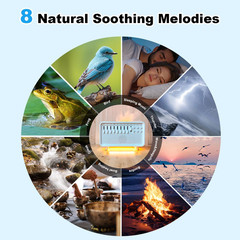 White Noise Night Light Humidifier, 3-In-1 White Noise Sound Machine Humidifier