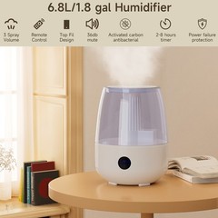 Humidifiers for Bedroom Home (6.8L) Cool Mist Top Fill Essential Oil Diffuser