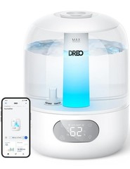 DREO 3L Cool Mist Humidifier Ultrasonic Bedroom 30H Runtime White