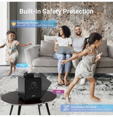 Livatro 3L Stainless Steel Warm Mist Humidifier Sleep Mode Auto-Off Easy Clean