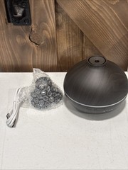 Essential Oil Diffuser Humidifier Aromatherapy Wood Grain Vase Aroma LED