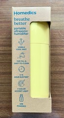 NIB Homedics Breathe Better Portable Ultrasonic Humidifier In Canary Yellow