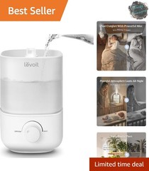 Top Fill Humidifiers for Bedroom, 2.5L Tank for Large Room, Easy to Fill & Cl…