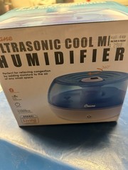 Crane EE-5951 0.2 Gal. Ultrasonic Cool Mist Humidifier – Blue and White