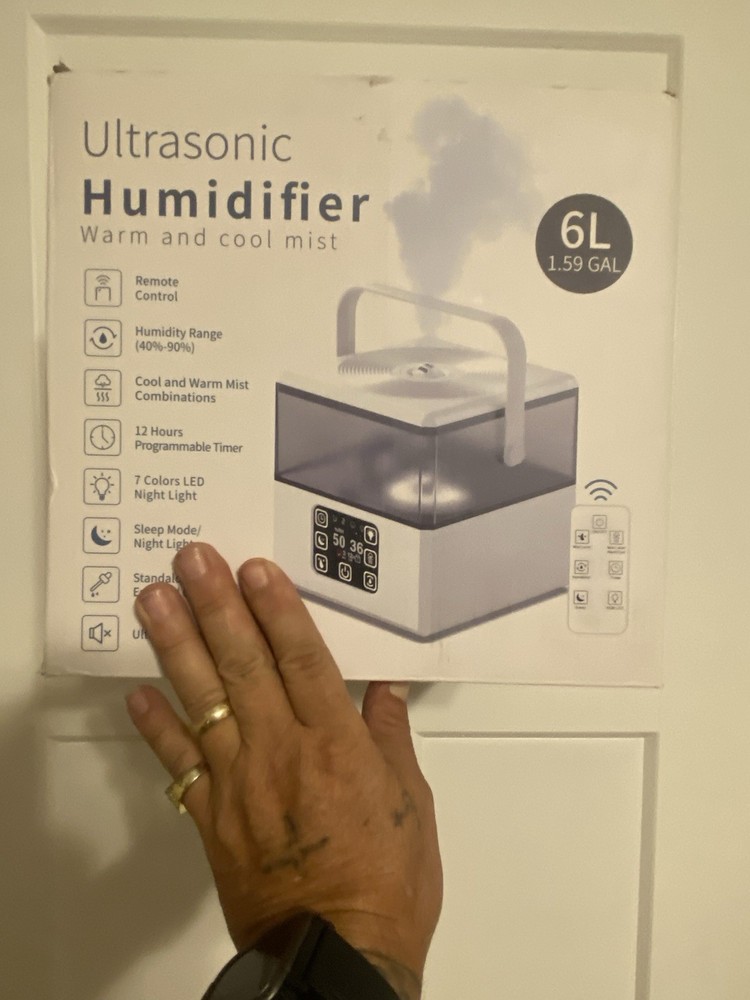 Ultrasonic Warm & Cool Mist Humidifier 6L w/ Remote, Timer, Quiet HU2201