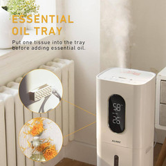 2.1 Gal. Ultrasonic Top Fill Humidifier with 3 Speed, LCD Display for Bedroom La