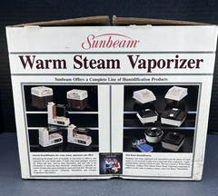Vtg Sunbeam Warm Steam Vaporizer Humidifier Model 1357 in Box