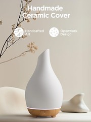 InnoGear Essential Oil Diffuser, 150ml Ceramic Diffuser Medium, White
