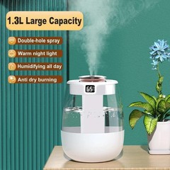 1.3L Humidifiers for Bedroom Large Room Office Cool Mist Air Humidifier Indoor