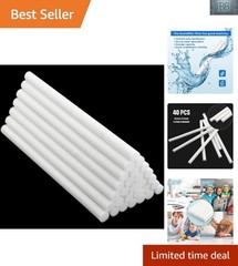 40 Cotton Humidifier Filter Wicks – 5.3 Inch Refill for USB Mini Humidifiers