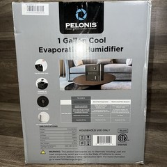 Pelonis 1 Gallon Evaporative Humidifier Top-Fill Quiet Auto-Off Oil Diffuser