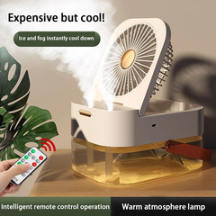 Wireless Humidifier with Fan 2.5L Large Capacity Water Mist USB Portable Air Con