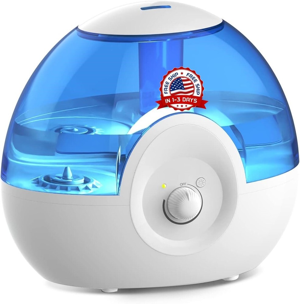 Humidificador ultrasónico de vapor frío de 2 l con boquilla ajustable y apagado