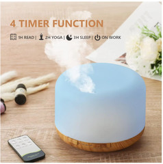 500ML USB Wood Grain Aroma Diffuser, Essential Oil Diffuser, Air Humidifier