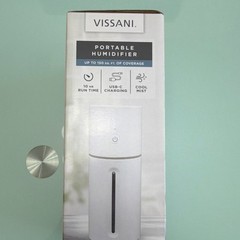 Vissani Cool Mist Portable Humidifier USB-C Night Light 150 sq. ft.