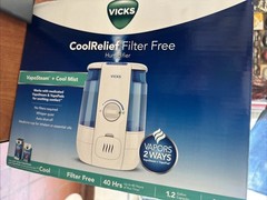 Vicks 1.2 gal 400 sq ft Cool Relief Filter Free Ultrasonic Humidifier, VUL600