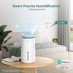 Provirtec MistFree Smart Humidifier for Bedroom, Evaporative Humidifier