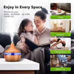 300ml Humidifier Electric Aroma Air Diffuser Wood Ultrasonic Air Humidifier Esse