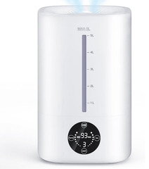 5L Top-Fill Cool Mist Tabletop Humidifier Aroma Diffuser Digital Timer 28dB