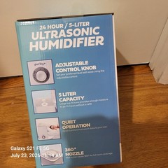 Purity+ 24 Hour 5 Liter Ultrasonic Humidifier New in Box