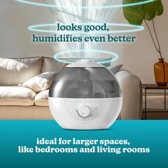 HoMedics CMTF32 Ultrasonic Cool Mist Humidifier 360° Nozzle Night Light 414 SqFt