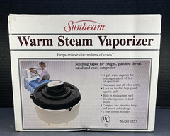 Vtg Sunbeam Warm Steam Vaporizer Humidifier Model 1357 in Box