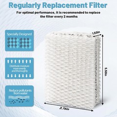 8 Pack WF813 Humidifier Wick Filter for ReliOn RCM-832 and ProCare PCWF813