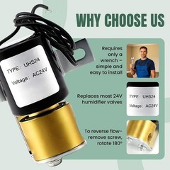 High-Quality Universal Humidifier Solenoid Valve Replacement for 24V Systems