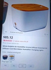 White Dolphin Air Humidfier Aroma Diffusers,Essential Oil Cool Mist/change Light