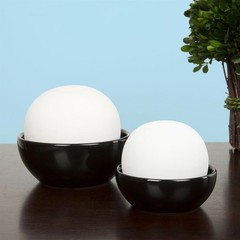 Set of 2 Decorative Bowl Circle Room Air Humidifiers Just Add Water