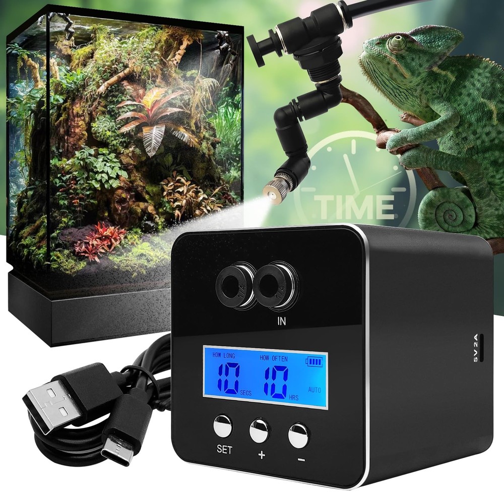 Reptile Smart Mister, Reptile Humidifiers Misting System Automatic with Timer…