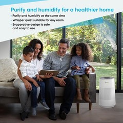 Elegant Air Purifier and Humidifier Combo with Smart App Control for 1100 sq ft
