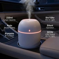 250ML USB Mini Air Humidifier Aroma Essential Oil Diffuser For Home Car Ultrason