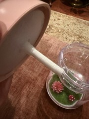 GENNISSY Ultrasonic Tabletop Humidifier Auto Shut Off Pink/Clear 0.3 Gal