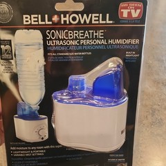 Bell + Howell SonicBreathe Ultrasonic Personal Humidifier Portable Quiet