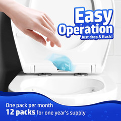 Septic Tank Treatment 12 Pcs for 1-Year Supply, Dissolvable Packs with Easy Oper