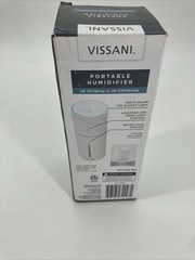 Vissani Portable Humidifier Cool Mist USB-C LED Antimicrobial White 150 sq ft