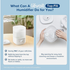 Brand New Levoit Classic 160 Ultrasonic Cool Mist Humidifier 2.5L Top-Fill White