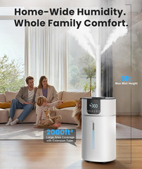 4.2 Gal Humidifier for Large Rooms, Cool & Warm Mist, 60H Runtime, Easy Clean
