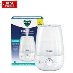 Vicks 1 Gallon Ultrasonic Cool Mist Humidifier White