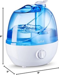 Cool Mist Humidifiers Bedroom & Large Room 2.5L Water Tank Quiet Ultrasonic Air