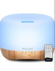 HomeweekS Ultrasonic Essential Oil Diffuser with Remote | 300ml Aroma Humidifier