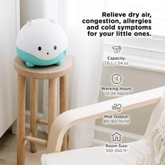 LittleHippo WISPI 3-in-1 Humidifier, Aroma Diffuser and Night Light – 3 Speeds