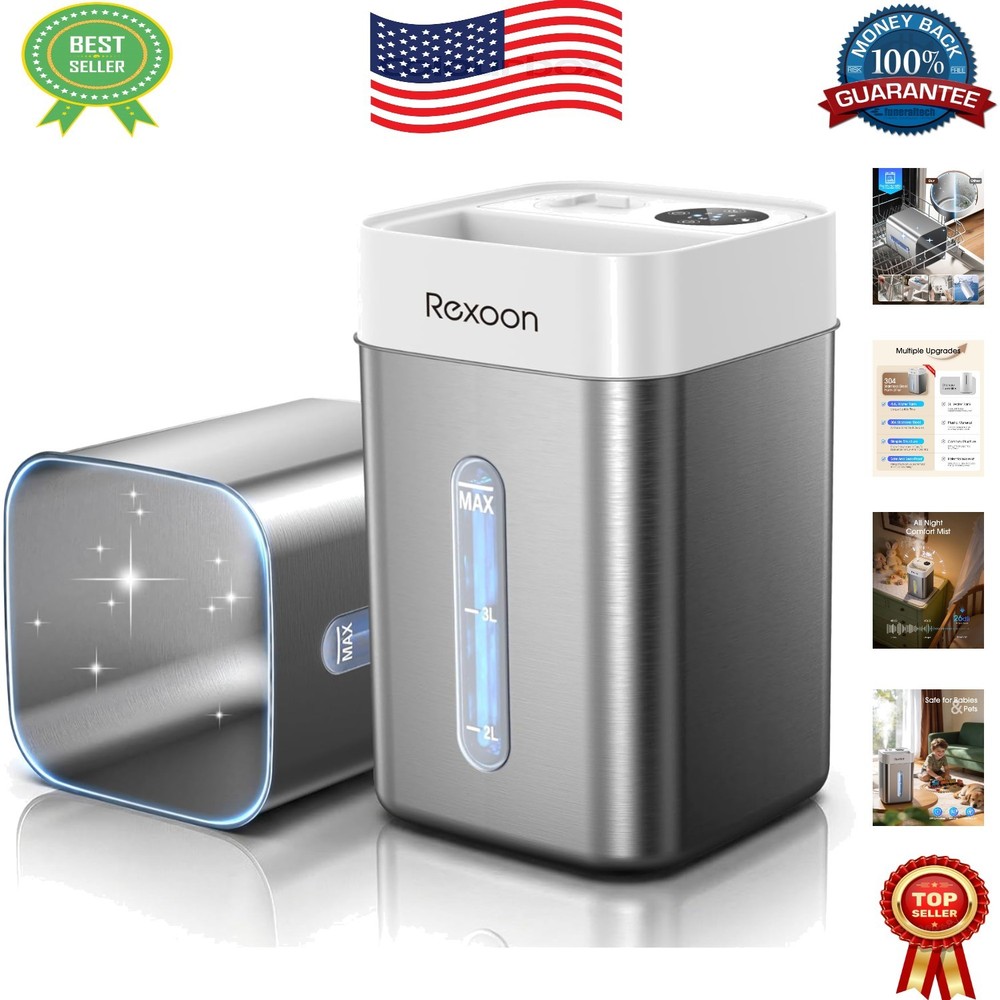 Top-Fill 4.6L Humidifier with 7 Color LED Lights and Timer for Relaxing Spaces