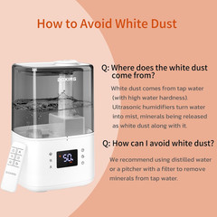4.5L Warm and Cool Mist Ultrasonic Humidifier for Bedroom Large Room, Top Fill E