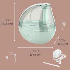 Pure Enrichment Purebaby Ultrasonic Cool Mist Humidifier & Soft Glow Night Light