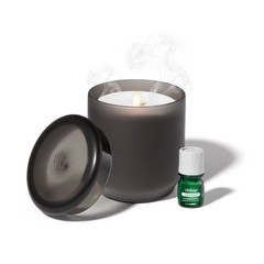 Lifelines Flameless Candle Diffuser – Frosted Glass Charcoal