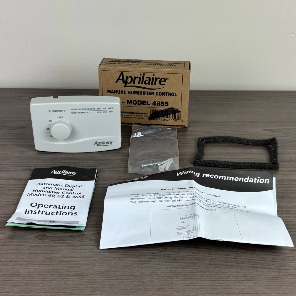 Aprilaire 4655 Manual Humidistat Control Precision control for optimal comfort